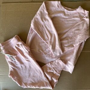 Pink sweatshirt and jogger set